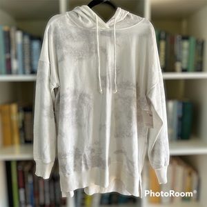 So Lounge Life Tie Dye Oversized Sweatshirt Tunic Hoodie with Side Slits